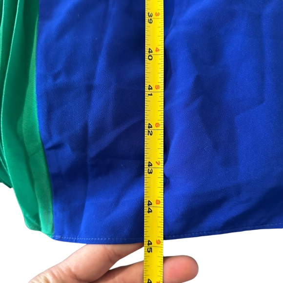 CUSHNIE For Target Colorblock Pleated Midi Dress Navy/Green NWT Sz 10 Modern - Picture 9 of 12